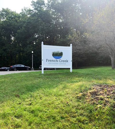 front lawn and signage - French Creek Recovery Center - Meadville, PA addiction treatment center